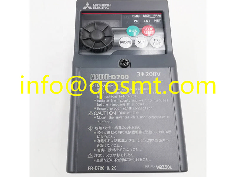 Panasonic SMT Spare Parts mitsubishi motor blower FR-D720-0.2K for SMT machine